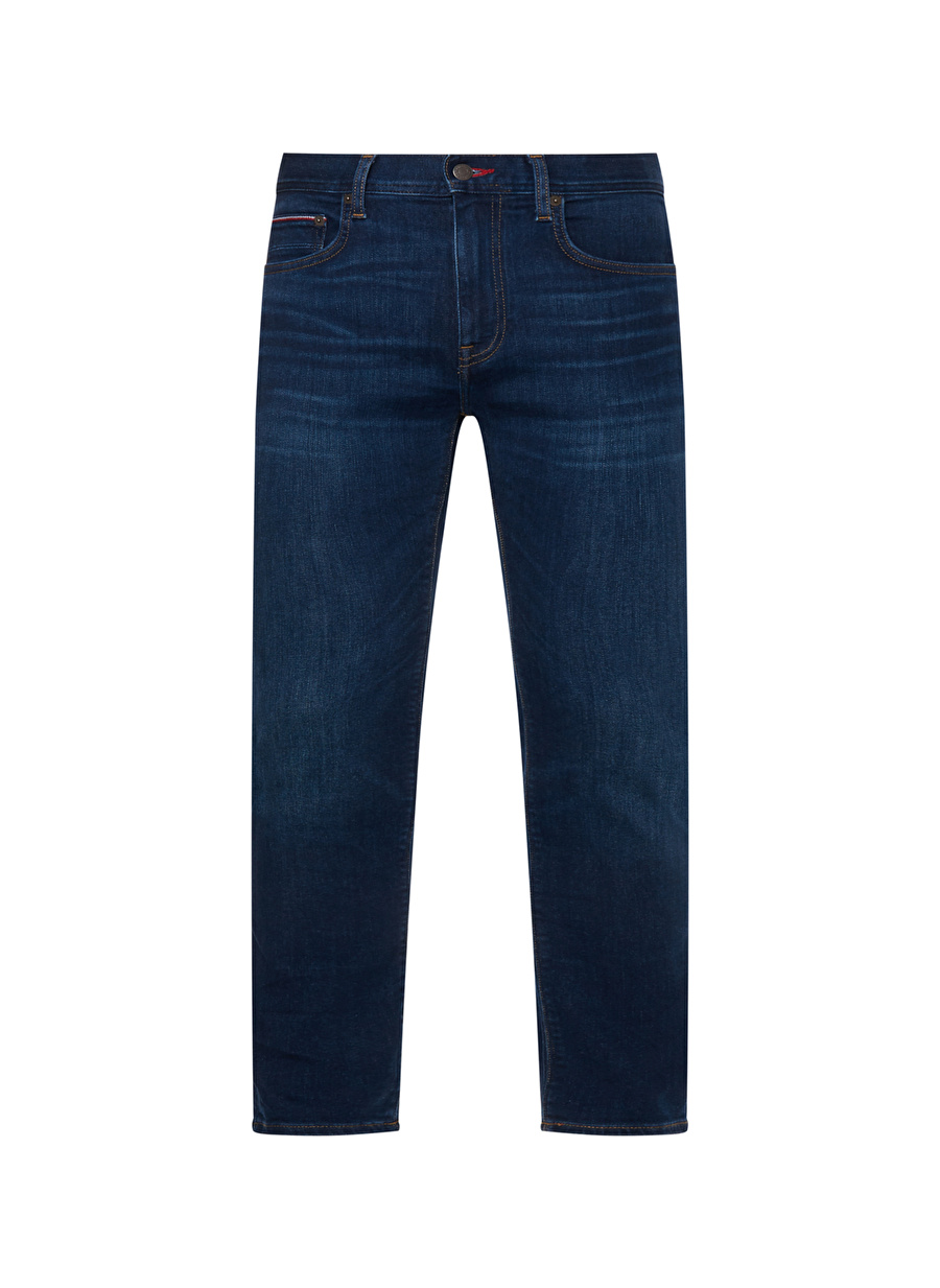 Tommy Hilfiger Normal Bel Normal Paça Slim Fit Mavi Erkek Denim Pantolon MW0MW265371BN_1