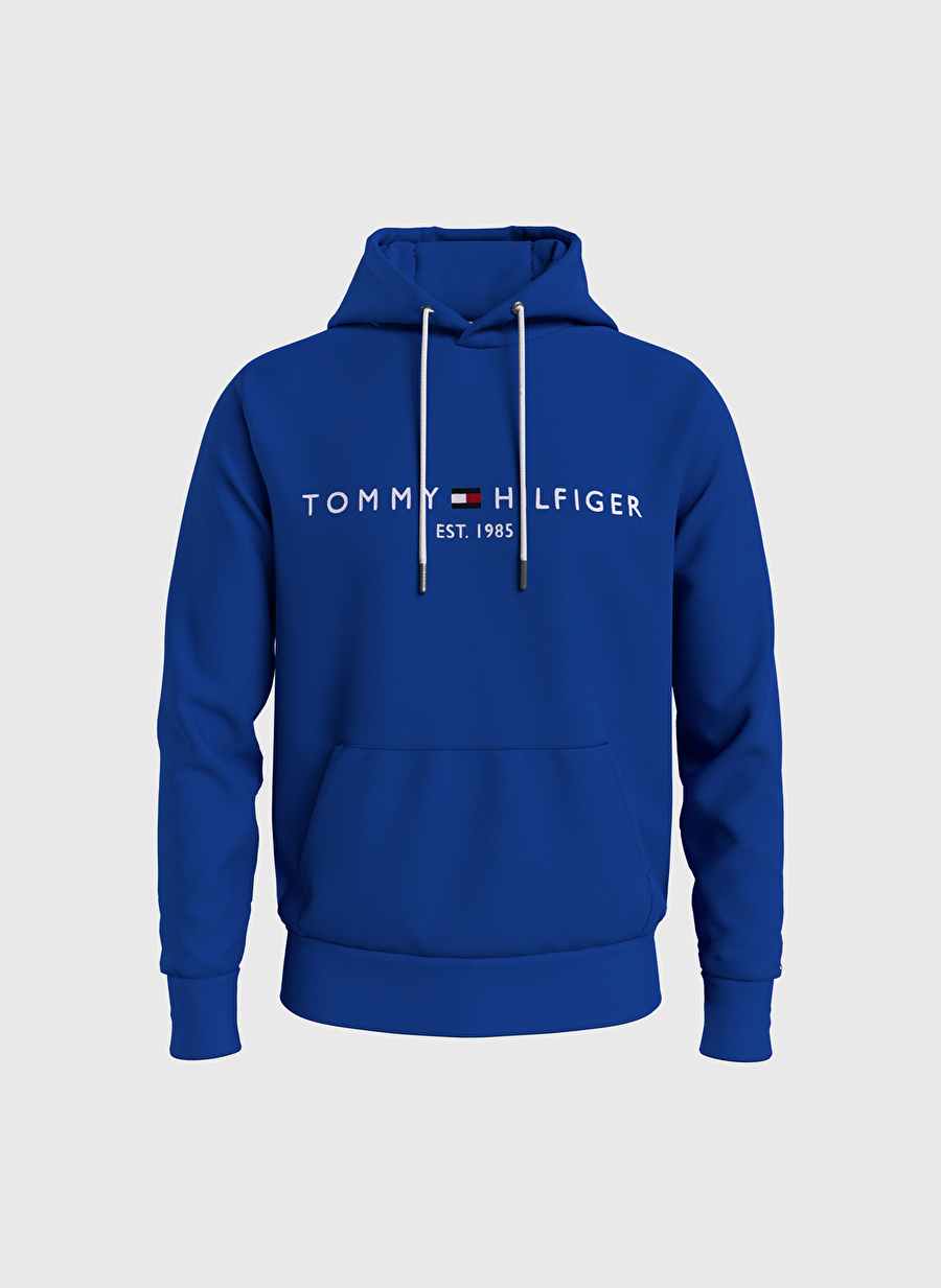 Tommy Hilfiger Kapüşon Yaka Mavi Erkek Sweatshırt MW0MW11599C66