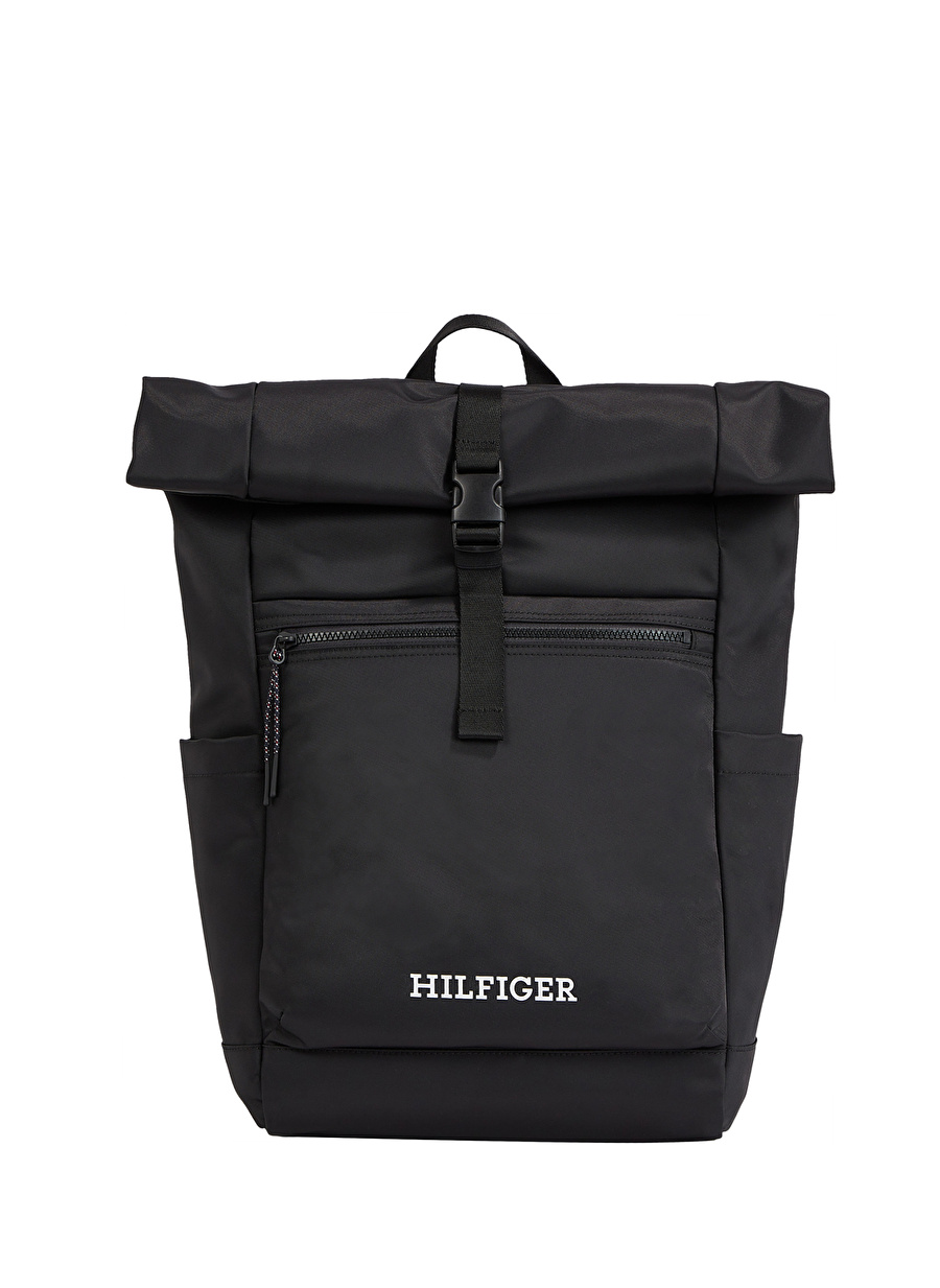 Tommy Hilfiger Siyah Erkek 40x50x9 cm Sırt Çantası TH MONOTYPE ROLLTOP BACKPACK