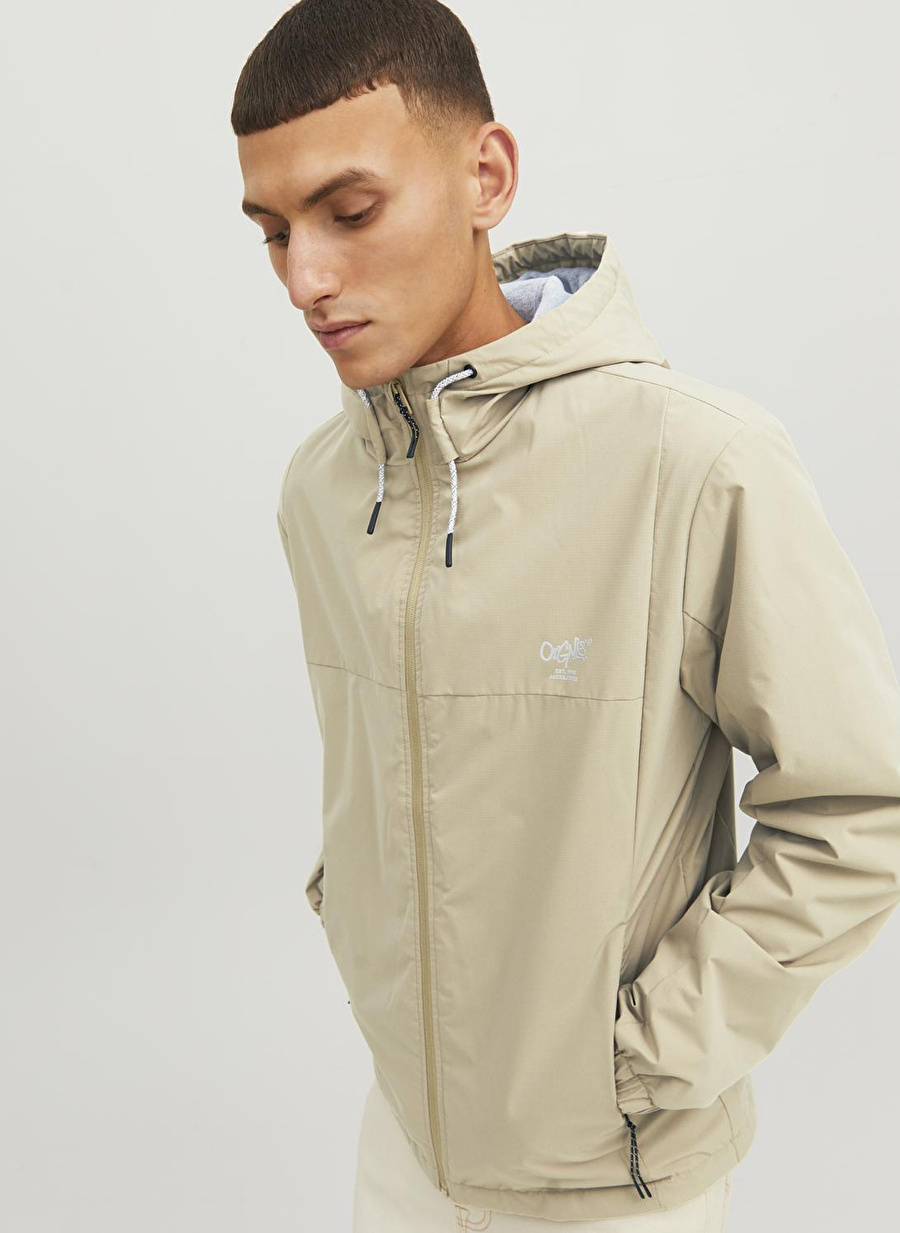 Jack & Jones Bej Erkek Mont 12238877_JORCAMPER JACKET