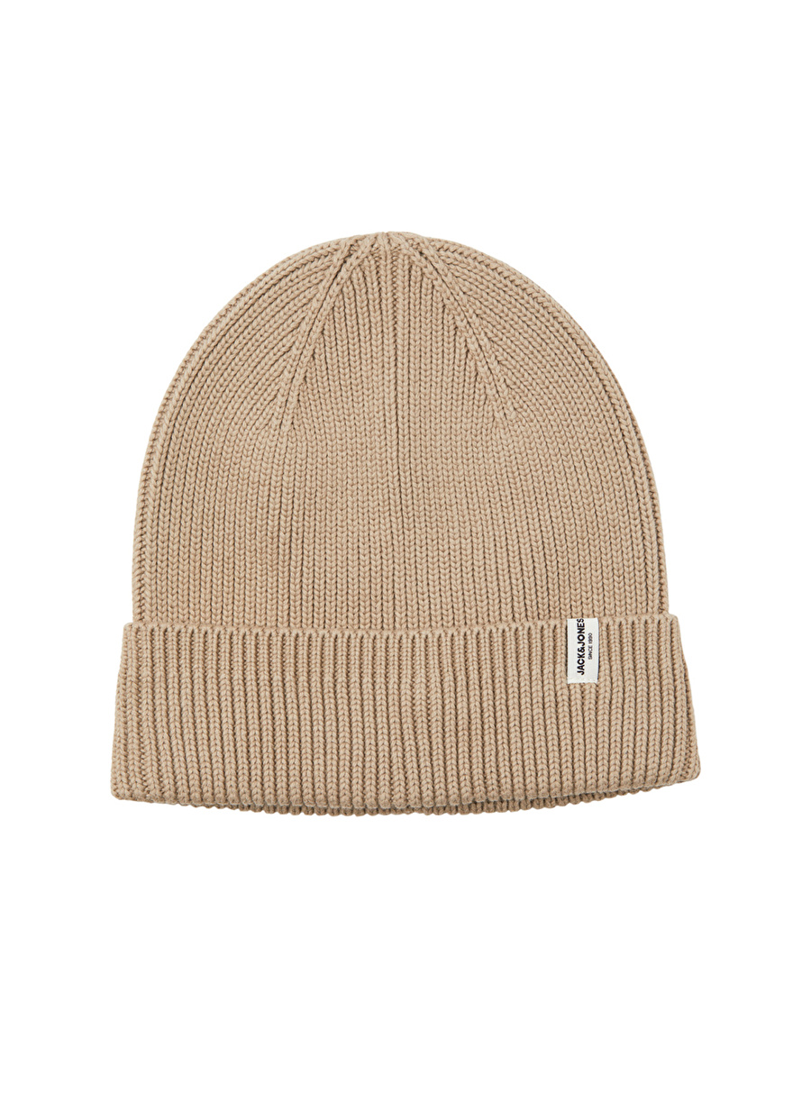 Jack & Jones Bej Erkek Bere 12193386_JACBRINK BEANIE NOOS