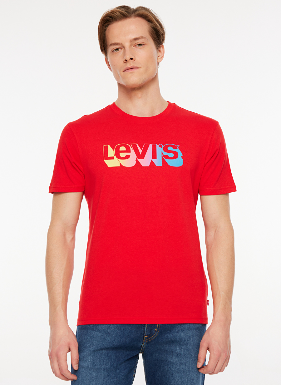 Levis Bisiklet Yaka Baskılı Kırmızı Erkek T-Shirt 16960-1075_BLRMT GRAPHIC CRWNK T 1