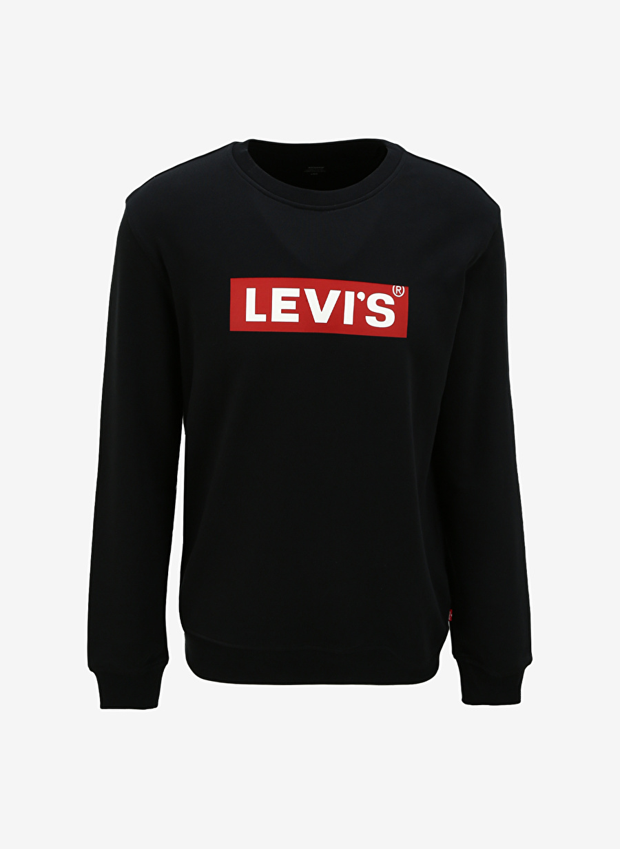 Levis Bisiklet Yaka Siyah Erkek Sweatshırt 59638-0235_BLRMT NEW SWEAT 6 BOX SW