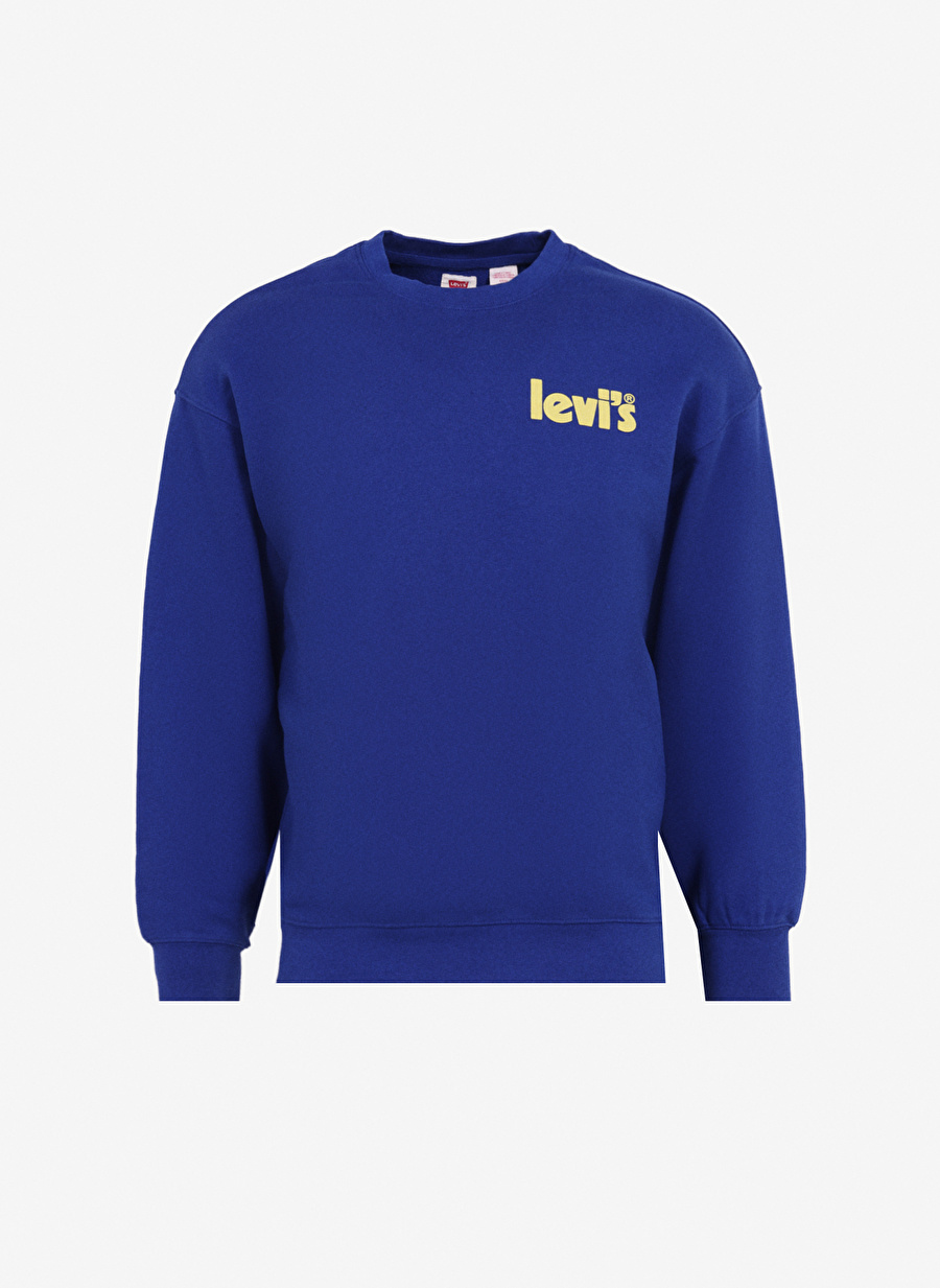 Levis Bisiklet Yaka Mavi Erkek Sweatshırt A2826-0015_LSERELAXED T2 GRAPHIC C