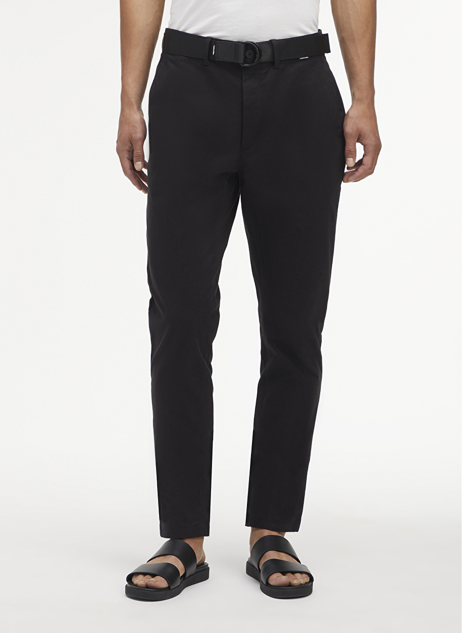 Calvin Klein Normal Bel Normal Paça Slim Fit Siyah Erkek Pantolon K10K110979BEH