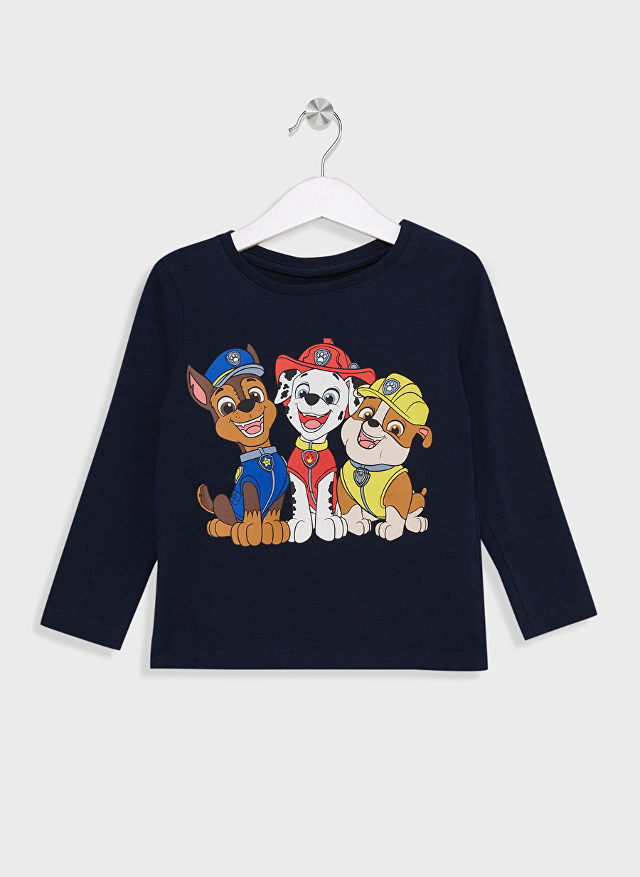 Name İt Lacivert Erkek Çocuk T-Shirt NMMJARIM PAWPATROL LS TOP CPLG