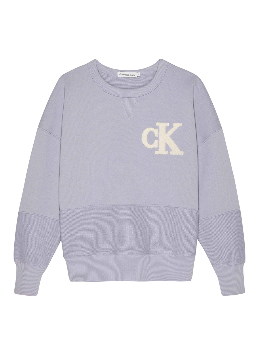 Calvin Klein Düz Erkek Çocuk Gri Sweatshırt IB0IB01684PC1