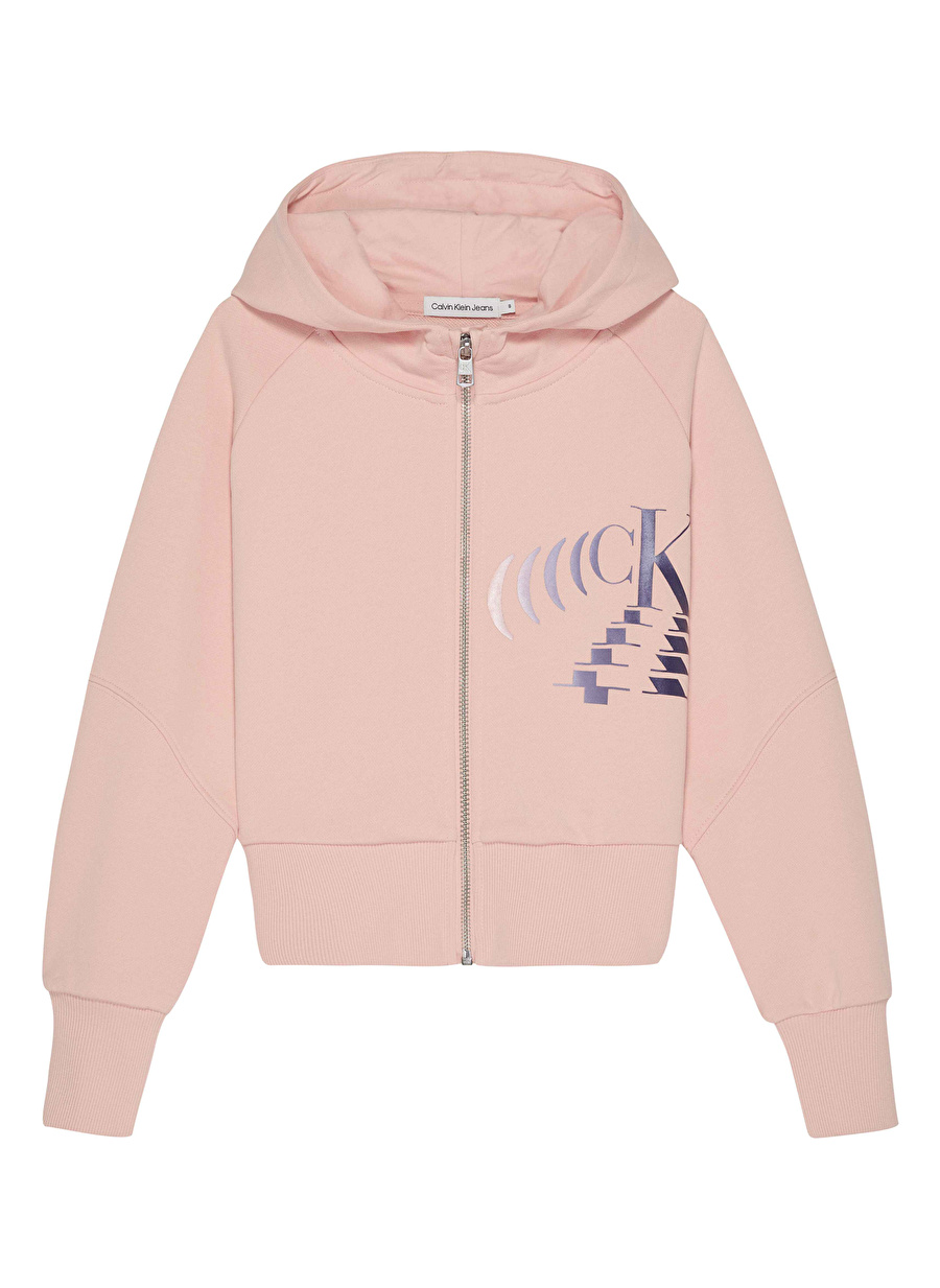 Calvin Klein Düz Kız Çocuk Pembe Sweatshırt IG0IG02030TLV