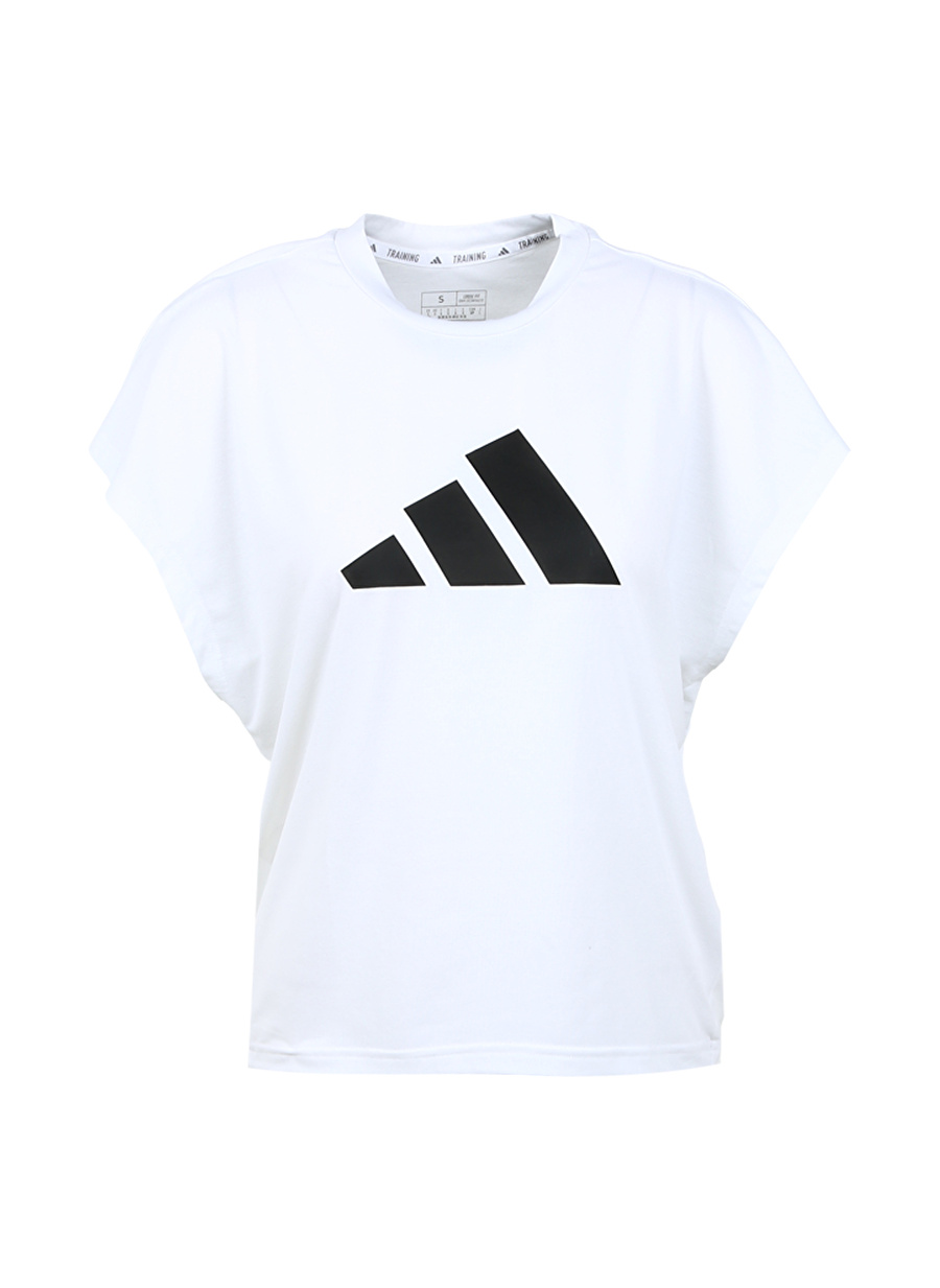 adidas Beyaz Kadın Bisiklet Yaka T-Shirt IM4743-TI LOGO T