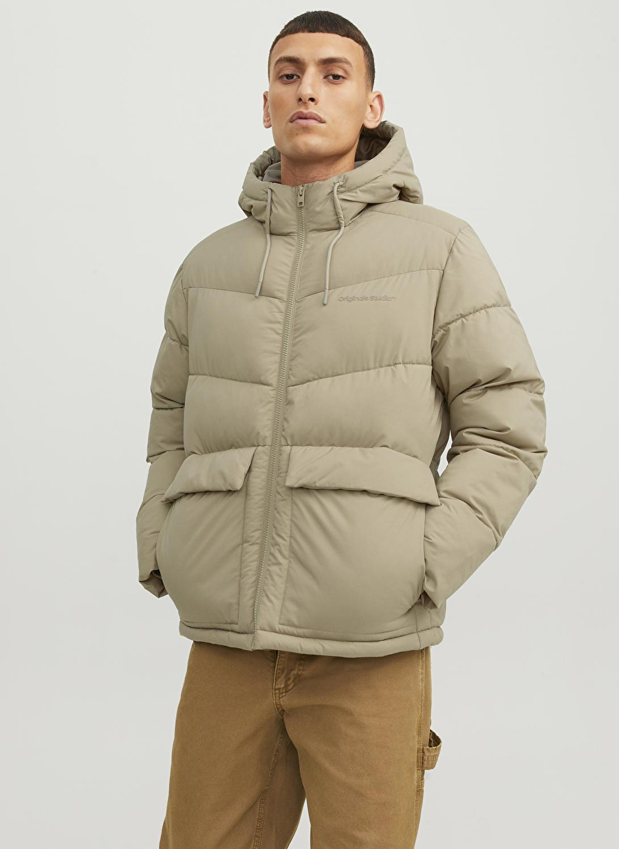 Jack & Jones Krem Erkek Mont JORVESTERBRO PUFFER JACKET SN