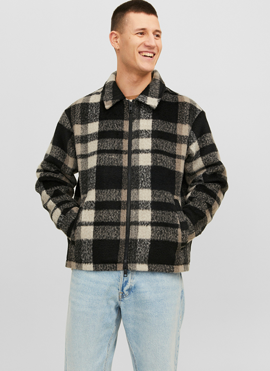 Jack & Jones Siyah Erkek Mont JORCOLE JACKET LN