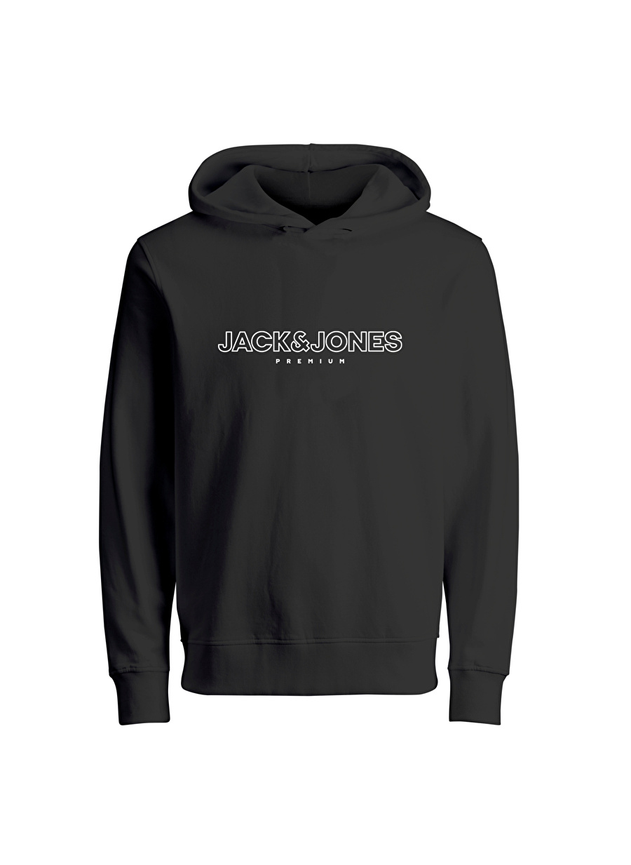 Jack & Jones Kapüşon Yaka Siyah Erkek Sweatshırt JPRBLAJASON BRANDING SWEAT HOOD