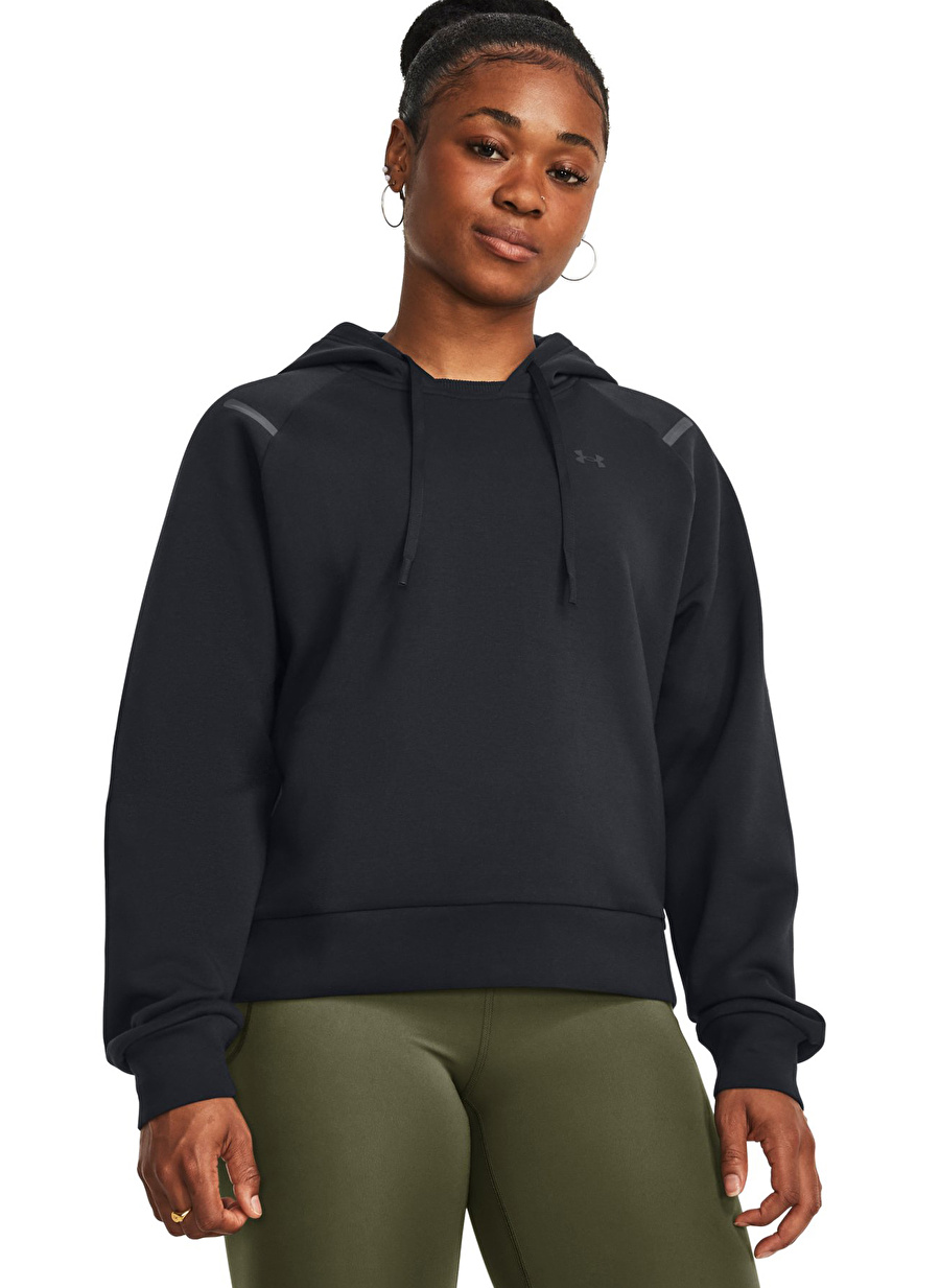 Under Armour Siyah Kadın Sweatshirt 1379843-001 Unstoppable Flc Hoodie