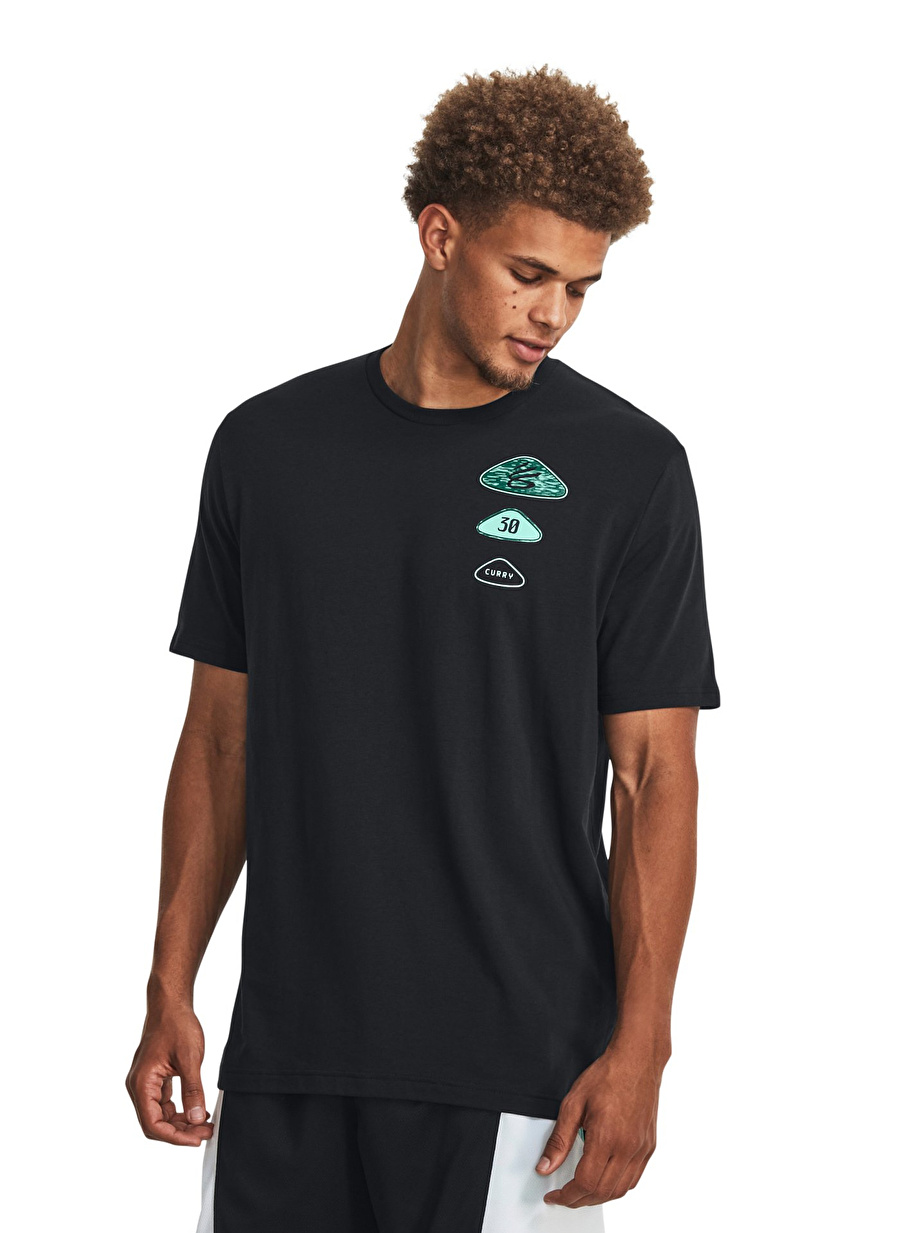 Under Armour Siyah Erkek T-Shirt 1380362-001 UA CURRY CHAMPIONSHIP S