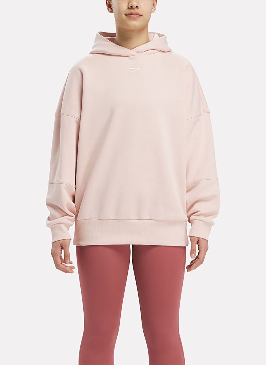 Reebok Açık Pembe Kadın Yuvarlak Yaka Sweatshirt IL2104 LUX OVERSIZED HOODIE