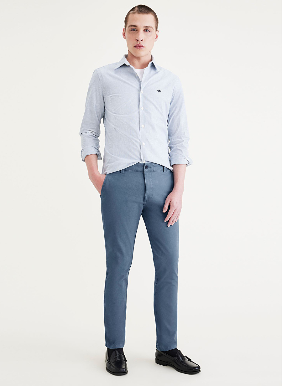 Dockers Normal Bel Skinny Paça Skinny Fit Lacivert Erkek Pantolon 75763-0061