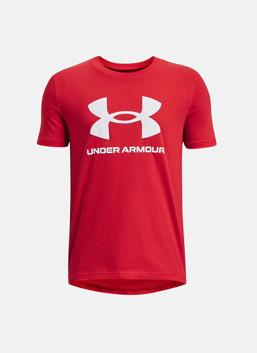 Under Armour Kırmızı Erkek Çocuk T-Shirt 1363282-600 UA B SPORTSTYLE LOGO SS