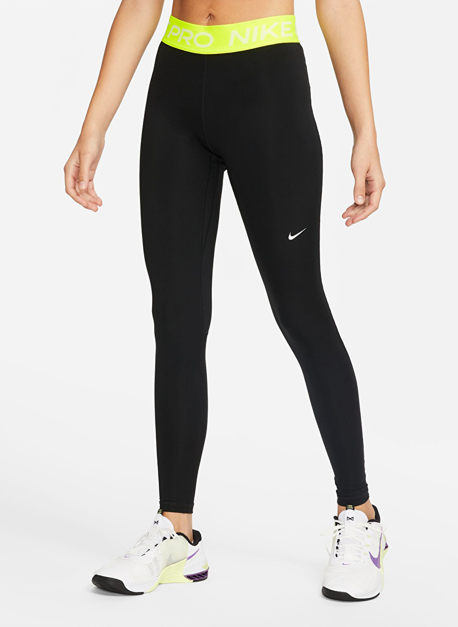 Nike Siyah - Gri - Gümüş Kadın Dar Paça Slim Fit Tayt CZ9779-013 W NP 365 TIGHT