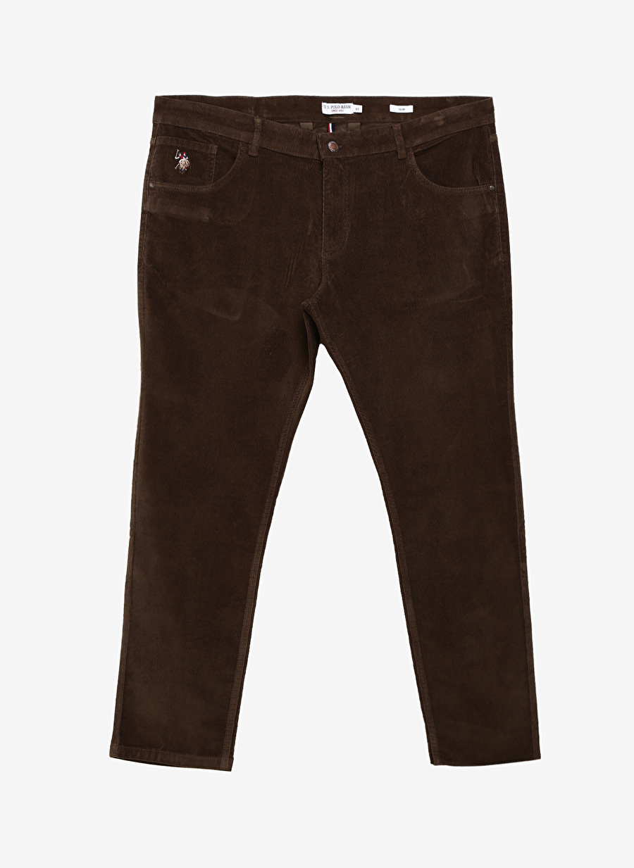 U.S. Polo Assn. Normal Bel Normal Paça Slim Fit Kahve Erkek Pantolon CORDUROY23K CORDUROY23K