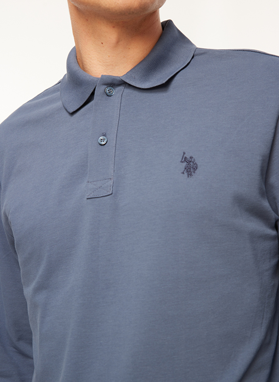 U.S. Polo Assn. Polo Yaka İndigo Erkek Sweatshırt GTP01SK023_3