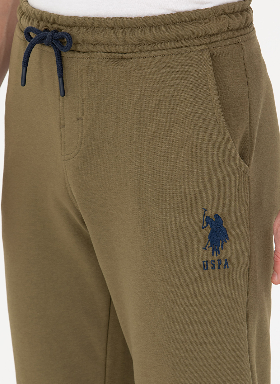 U.S. Polo Assn. Normal Bel Slim Fit Haki Erkek Eşofman Altı HENBIXSK023_5