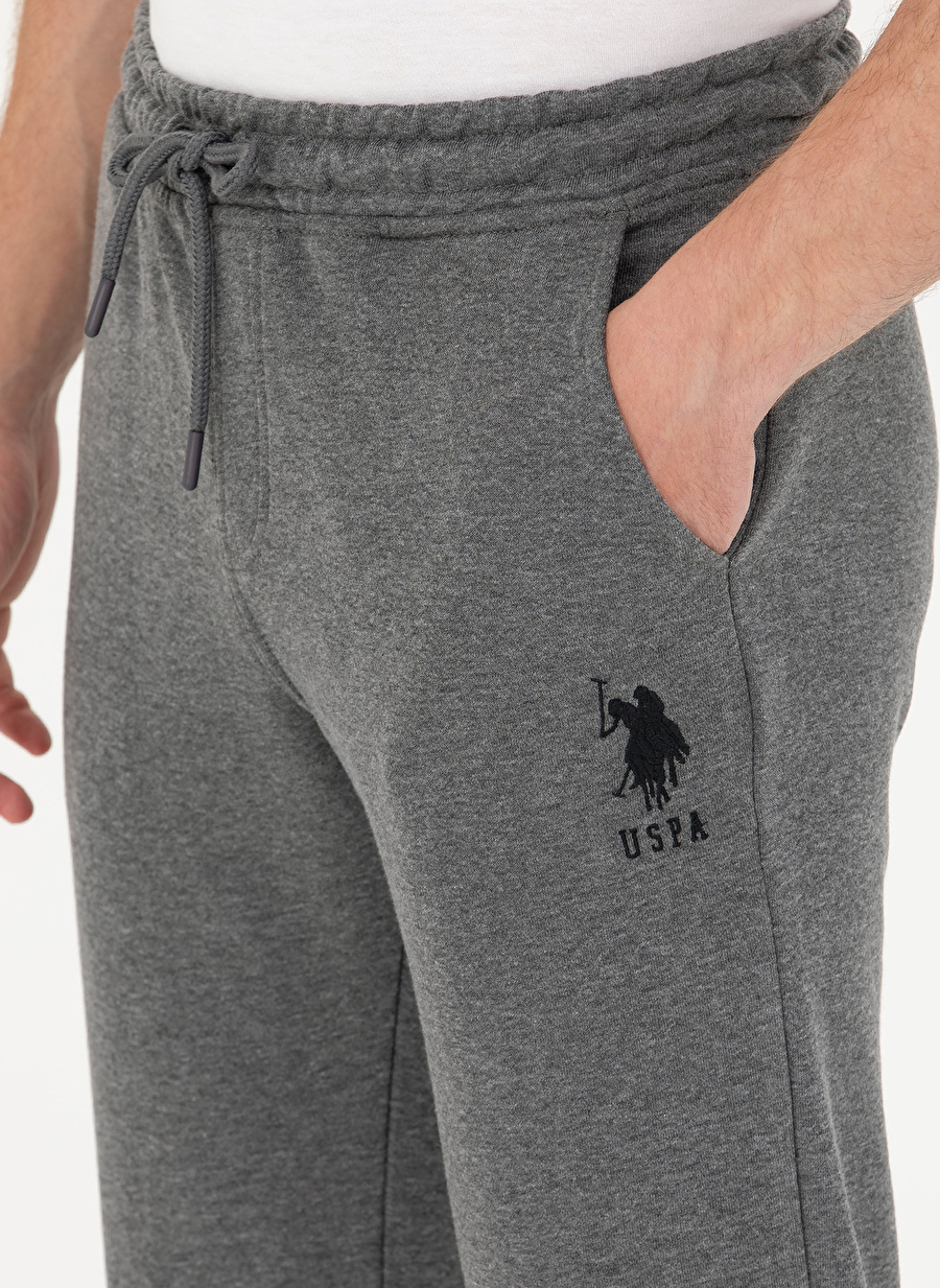 U.S. Polo Assn. Normal Bel Slim Fit Antrasit Melanj Erkek Eşofman Altı HENBIXSK023_5