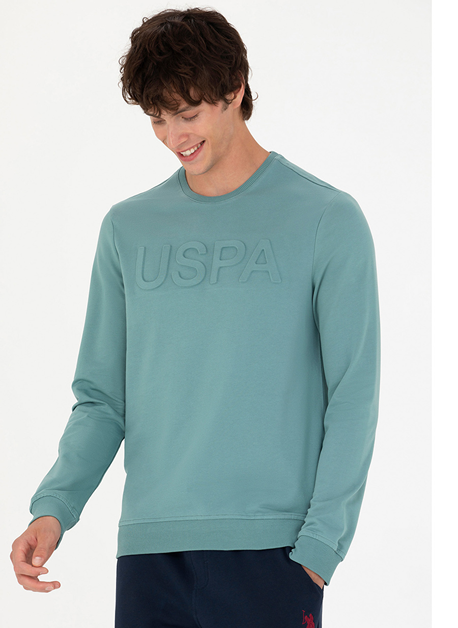 U.S. Polo Assn. Bisiklet Yaka Mint Erkek Sweatshırt JELLYSK023_2