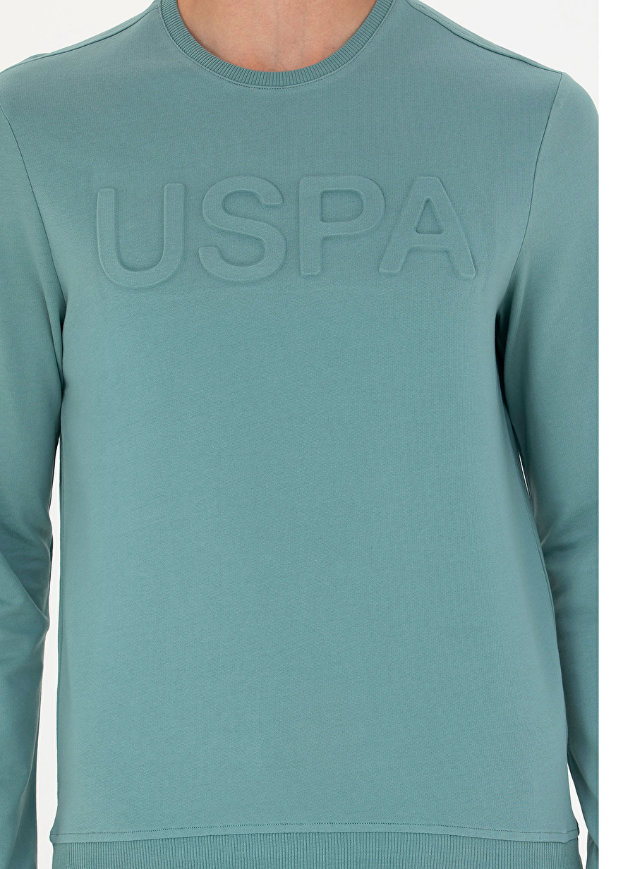 U.S. Polo Assn. Bisiklet Yaka Mint Erkek Sweatshırt JELLYSK023_5