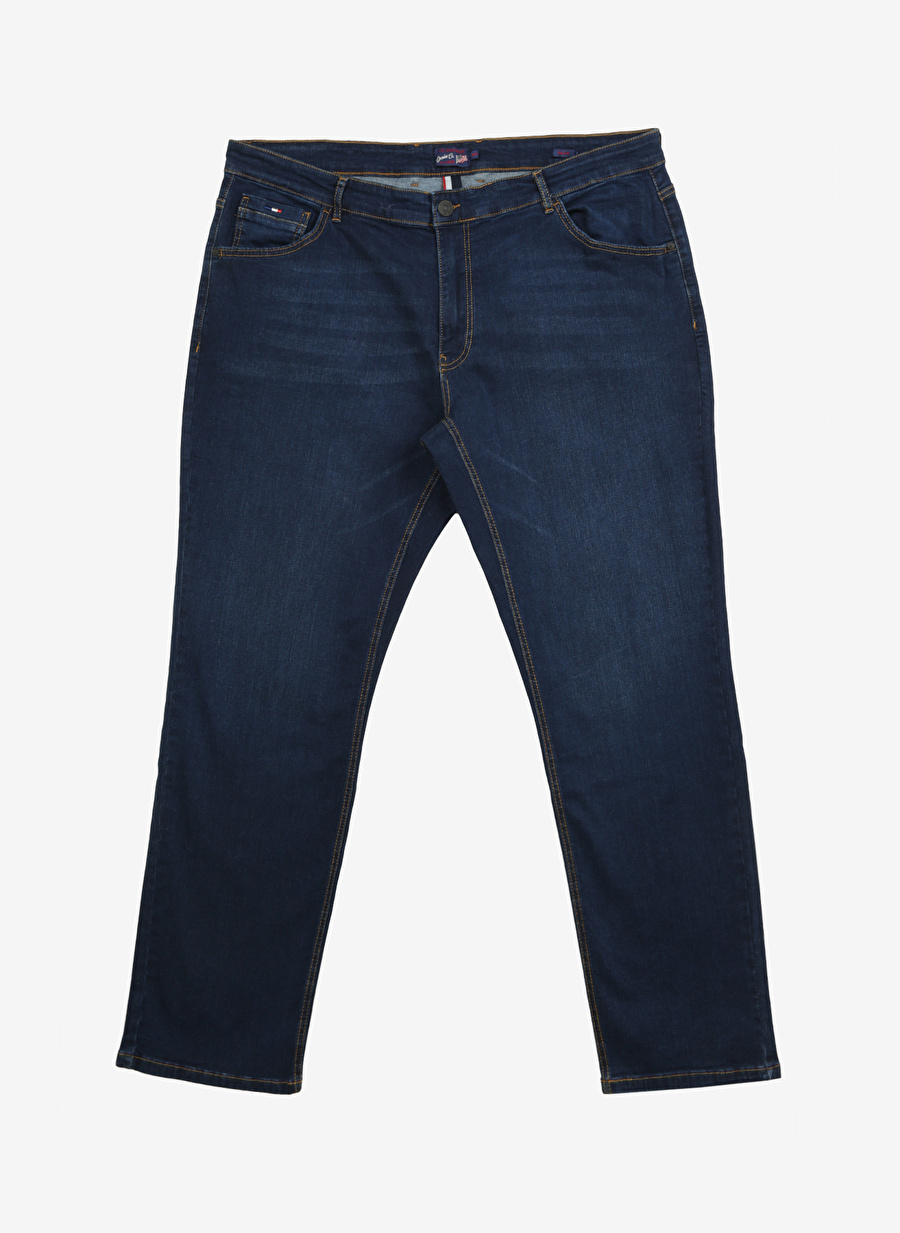 U.S. Polo Assn. Normal Bel Normal Paça Relaxed Mavi Erkek Denim Pantolon LUTHER-O-U