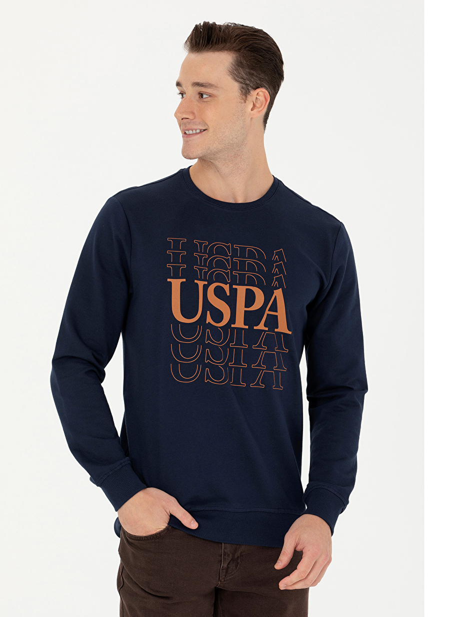 U.S. Polo Assn. Bisiklet Yaka Lacivert Erkek Sweatshırt OTHES_2