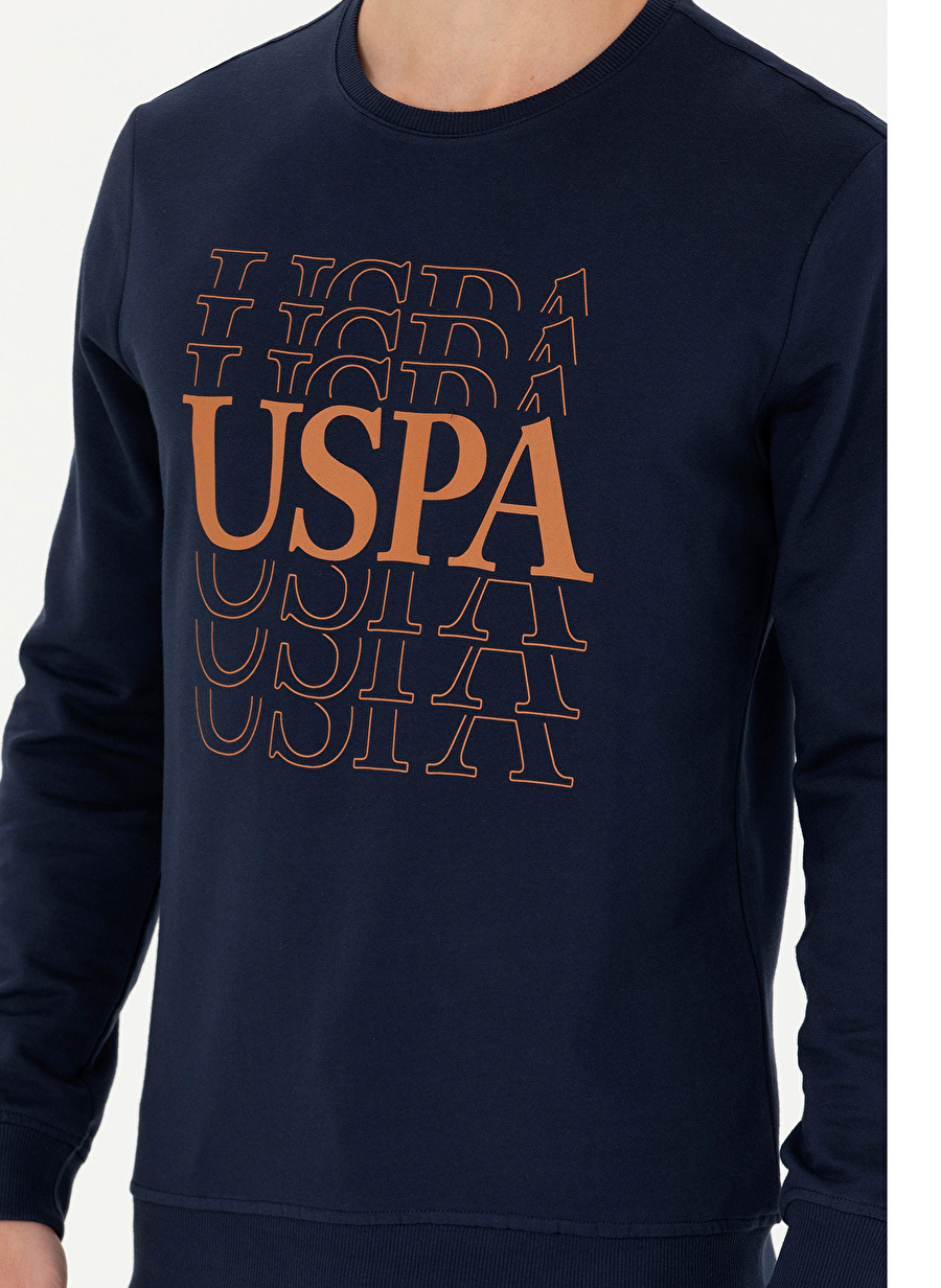 U.S. Polo Assn. Bisiklet Yaka Lacivert Erkek Sweatshırt OTHES_5