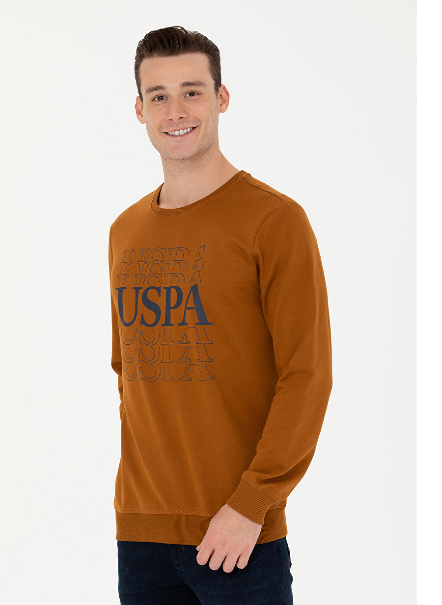 U.S. Polo Assn. Bisiklet Yaka Hardal Erkek Sweatshırt OTHES_2