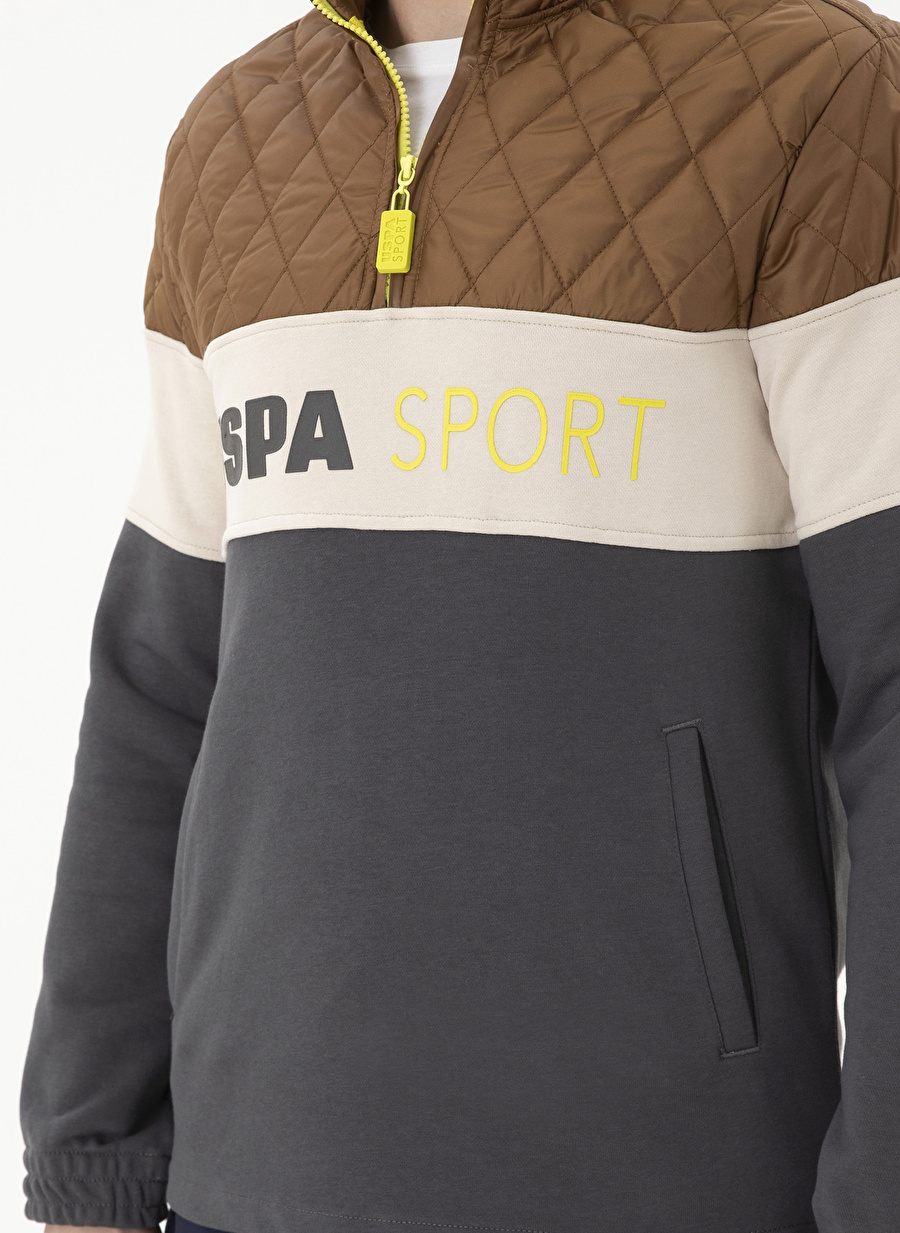 U.S. Polo Assn. Antrasit Erkek Dik Regular Fit Sweatshirt RC-DUYGA _5