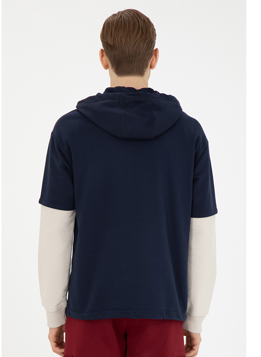 U.S. Polo Assn. Lacivert Erkek Kapüşon Comfort Fit Sweatshirt RC-MUKA _4