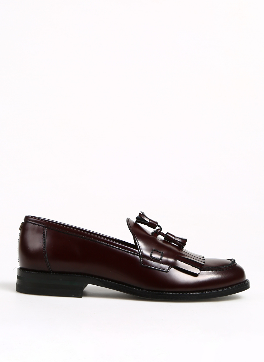 George Hogg Deri Bordo Kadın Loafer 93318