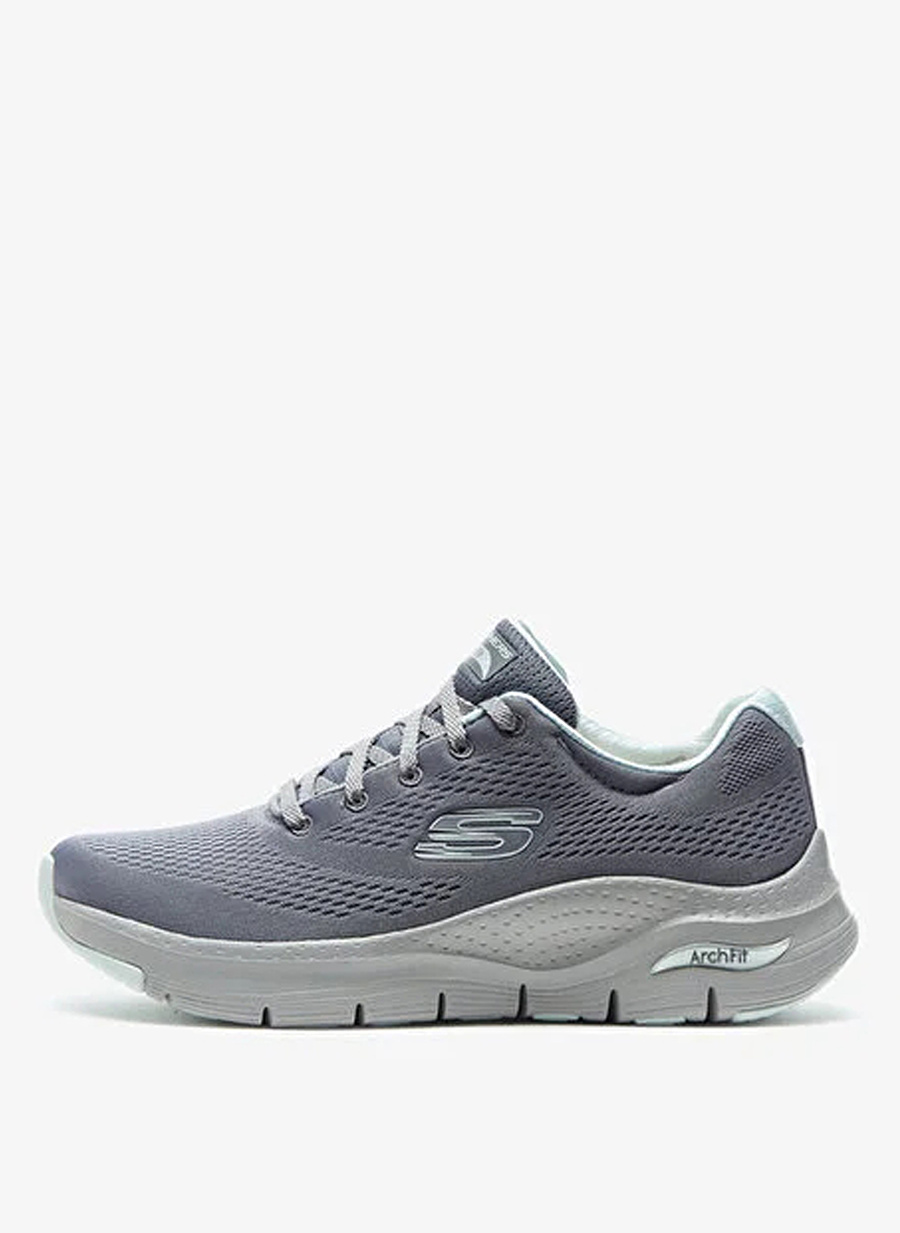 Skechers Gri - Açık Yeşil Kadın Lifestyle Ayakkabı 149057TK GYMN ARCH FIT