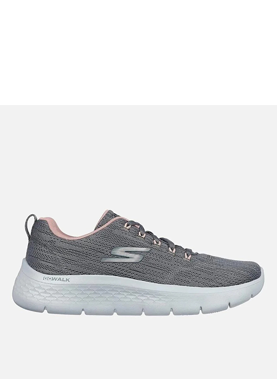 Skechers Gri - Pembe Kadın Yürüyüş Ayakkabısı 124960TK CCPK GO WALK FLEX