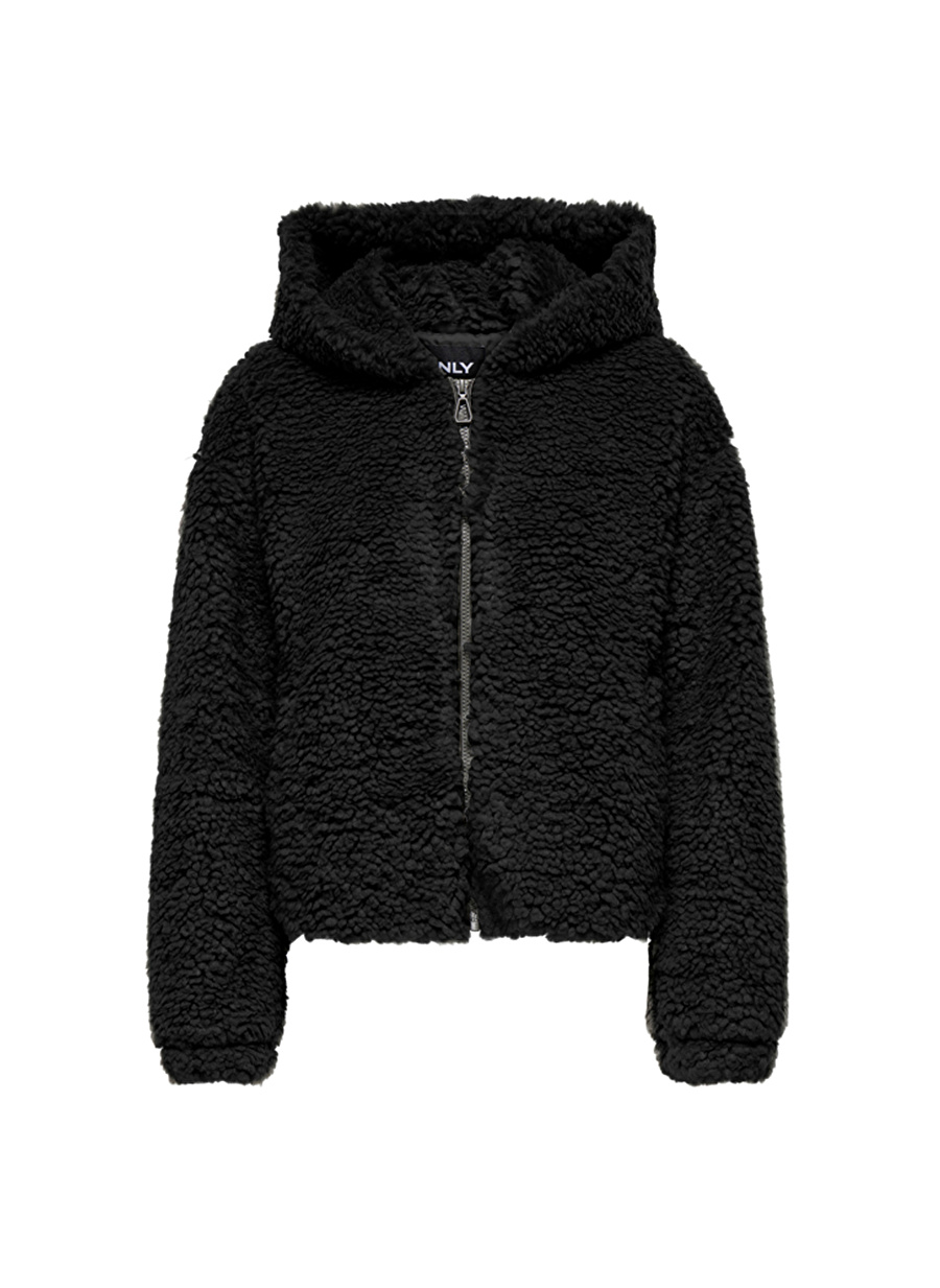 Only Normal Siyah Kadın Ceket ONLELLIE SHERPA HOODED JACKET CC O