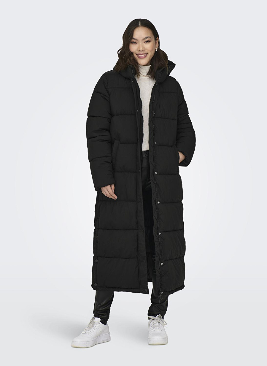 Only Siyah Kadın Kaban ONLANN PREMIUM PUFFER COAT X-LONG O