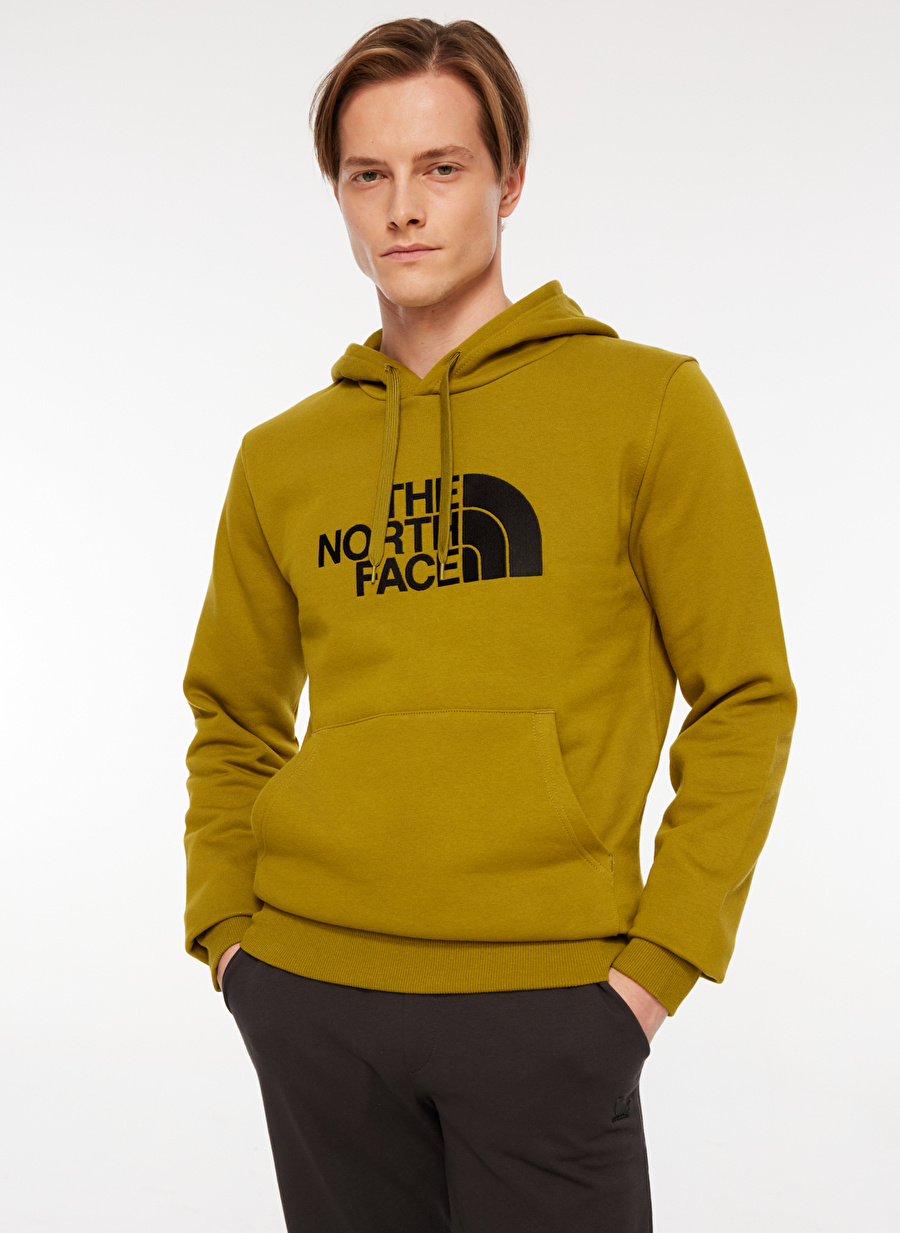 The North Face Sarı Erkek Bisiklet Yaka Cepli Sweatshirt NF00AHJYI0N1_M DREW PEAK PULLOVER H