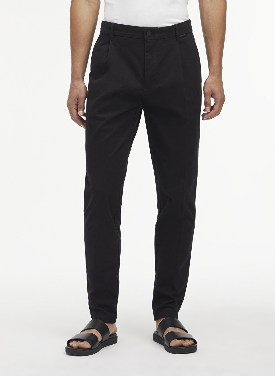 Calvin Klein Normal Bel Normal Paça Slim Fit Siyah Erkek Pantolon K10K111490BEH