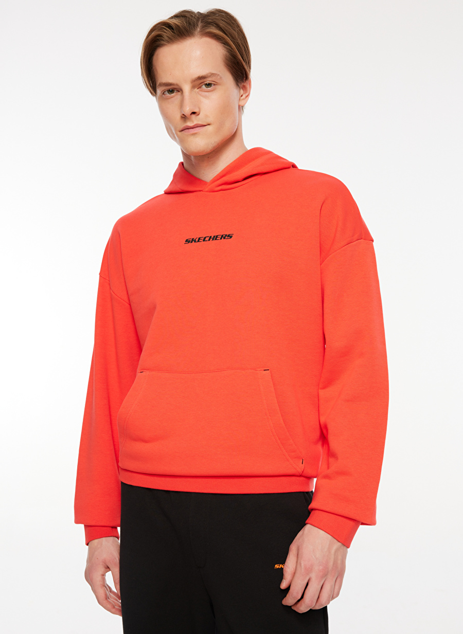 Skechers Kırmızı Erkek Bisiklet Yaka Sweatshirt 38-600M Essential Hoodie