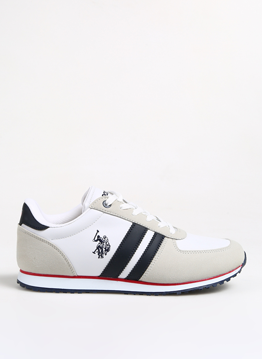 U.S. Polo Assn. Beyaz Erkek Sneaker 3W PLUS 3PR