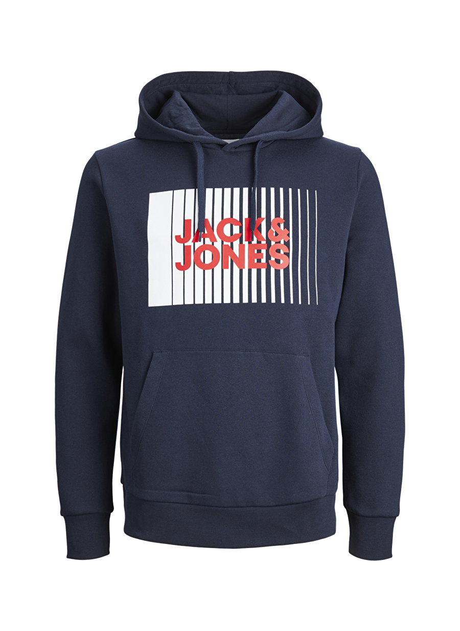 Jack & Jones Kapüşon Yaka Lacivert Erkek Sweatshırt JJECORP LOGO SWEAT HOOD PLAY NOOS P