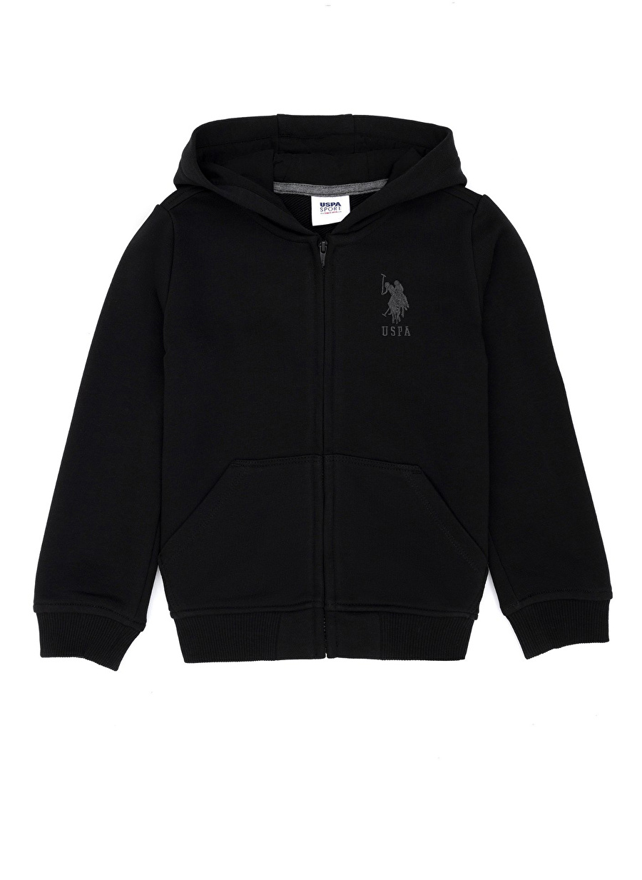 U.S. Polo Assn. Siyah Erkek Çocuk Kapüşonlu Sweatshirt GARMANKIDSSK023