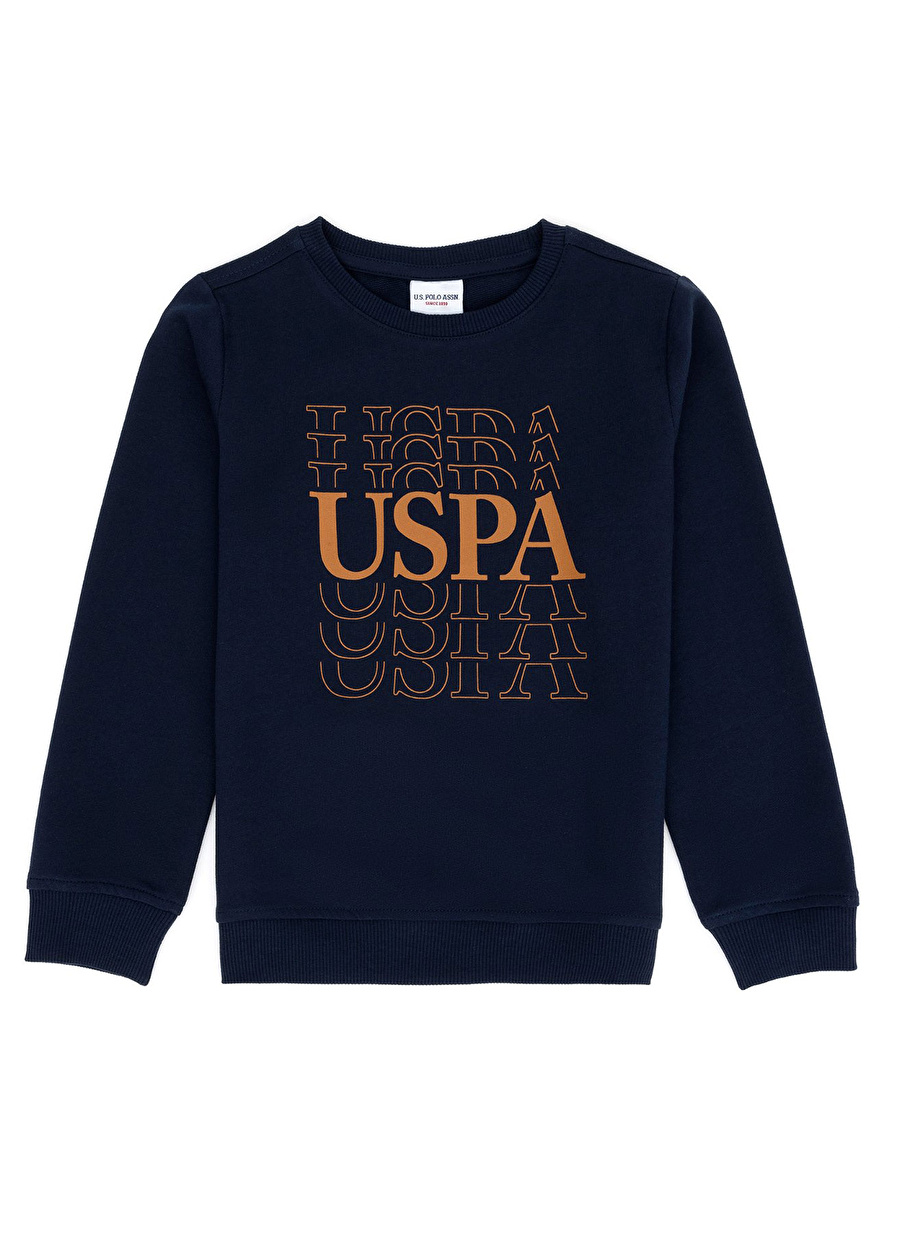 U.S. Polo Assn. Lacivert Erkek Çocuk Bisiklet Yaka Uzun Kollu Sweatshirt OTHESKIDS