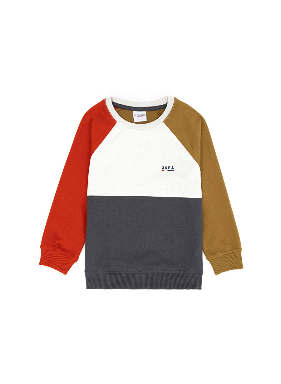 U.S. Polo Assn. Açık Haki Erkek Çocuk Sweatshirt MOKUKIDS