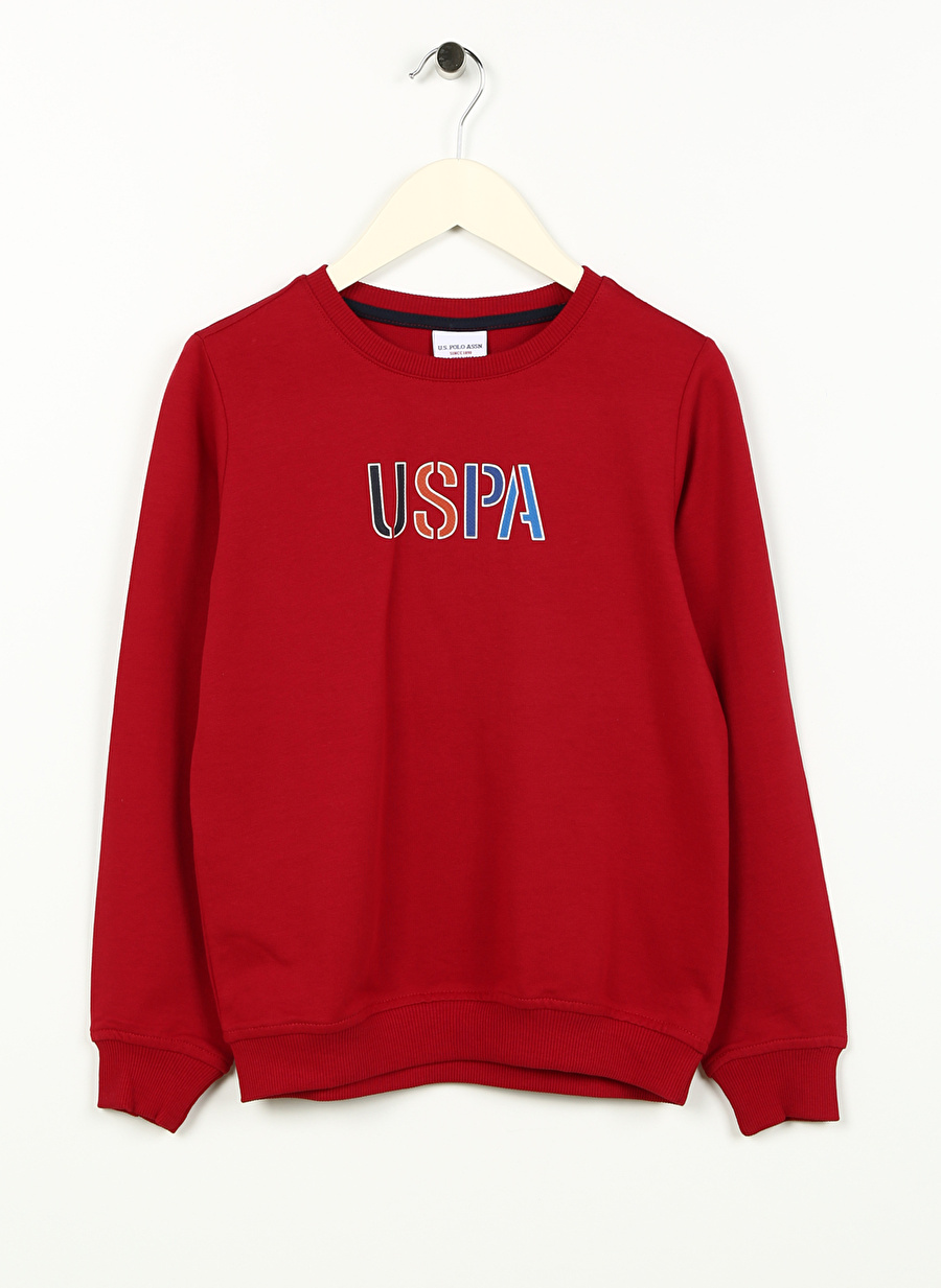 U.S. Polo Assn. Kırmızı Erkek Çocuk Bisiklet Yaka Uzun Kollu Sweatshirt RAINSK023