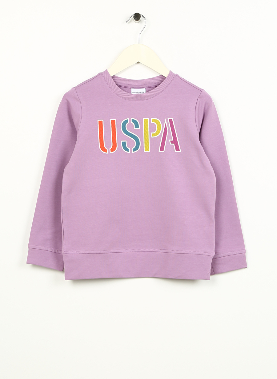 U.S. Polo Assn. Lila Kız Çocuk Sweatshirt RAIN-SK023