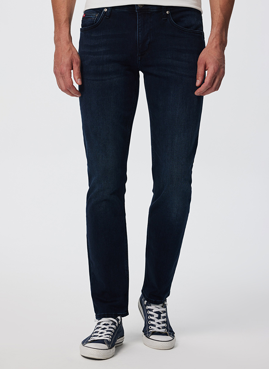 Lee Cooper Normal Bel Slim Straight Erkek Denim Pantolon 241 LCM 121038 JAGGER RB DARK COLOR